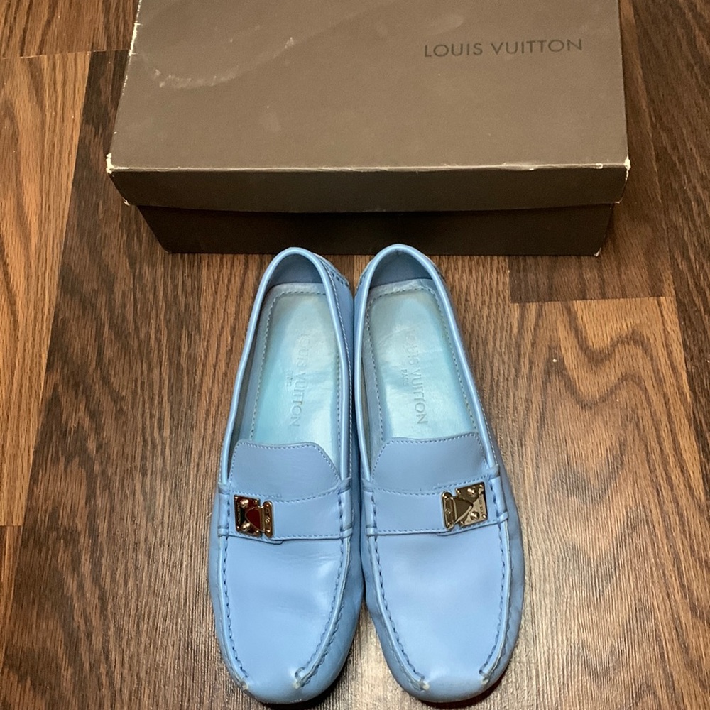 Blue Louis Vuitton loafers Size 38